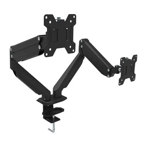 SuportedeMesaArticuladoparaMonitor2TelasPistãoaGásFoto1