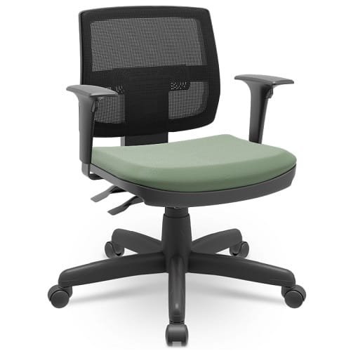 CadeiraErgonomicaBrisaLightExecutivaTelaVinilVerde